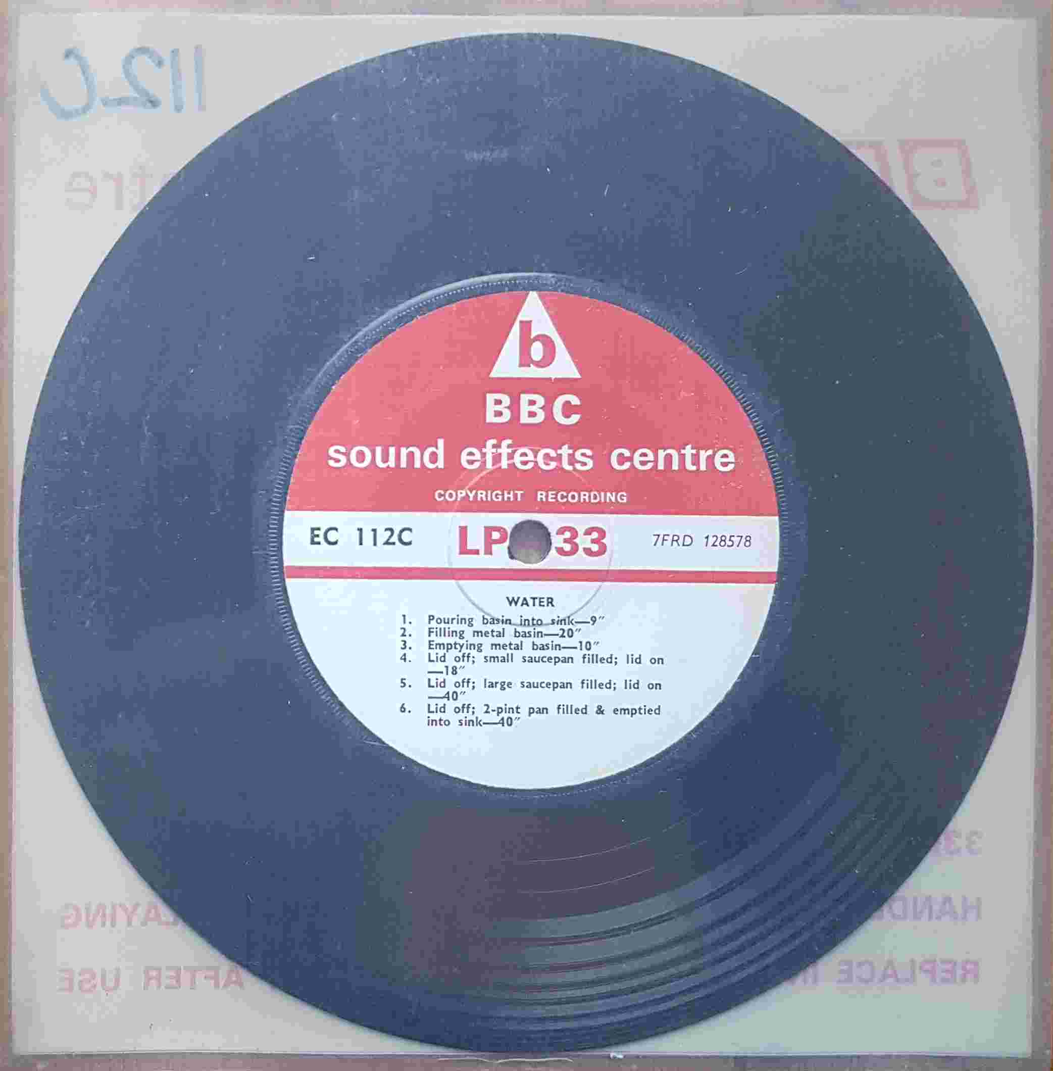 Picture of EC 112C Water by artist Not registered from the BBC records and Tapes library